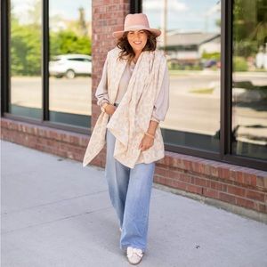 One Wednesday Custom Jillian Harris Designed Beige Leopard Universal Throw/Scarf